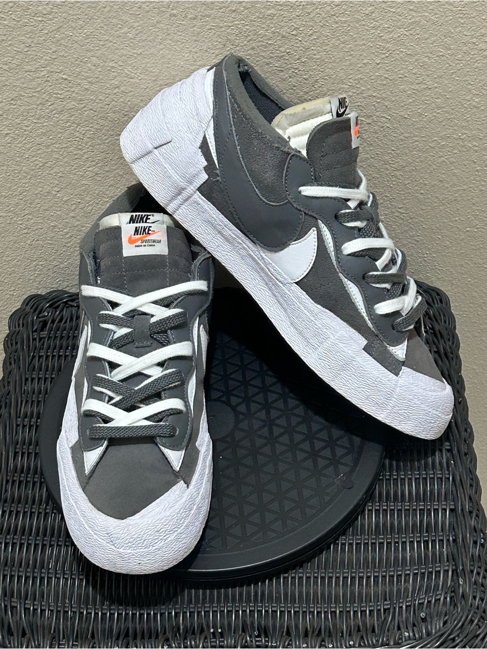 Size 11.5 Nike Blazer Lower sacai Iron Grey DD1877-002